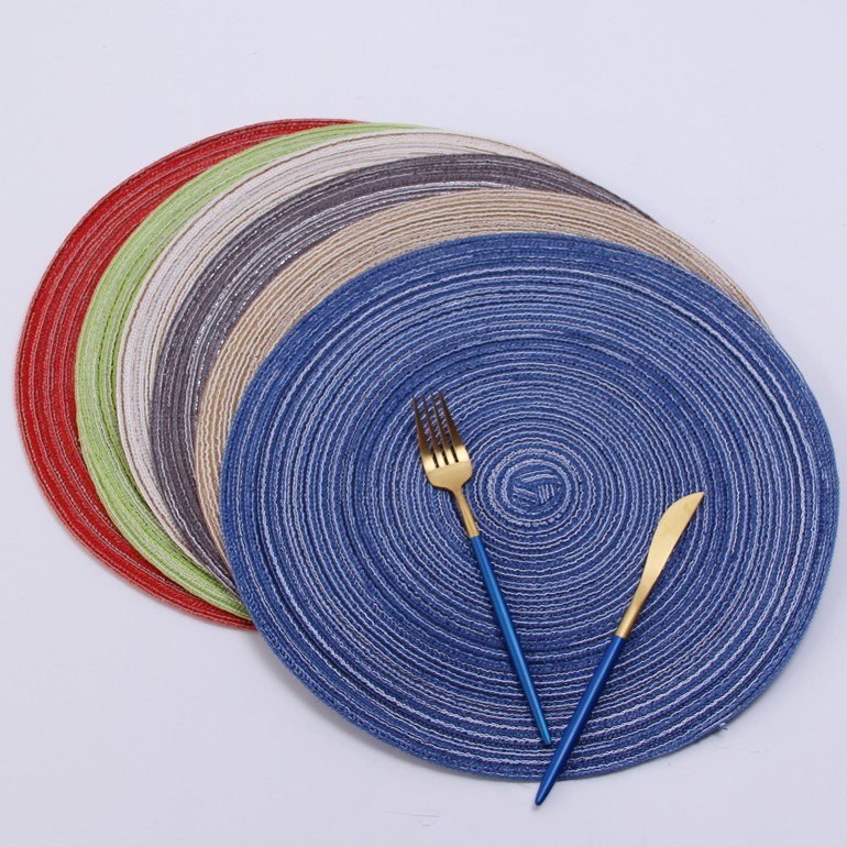 cotton yarn round table mat westernstyle food mat handwoven nonslip antisoup plate bowl mat cup heat insulation pad