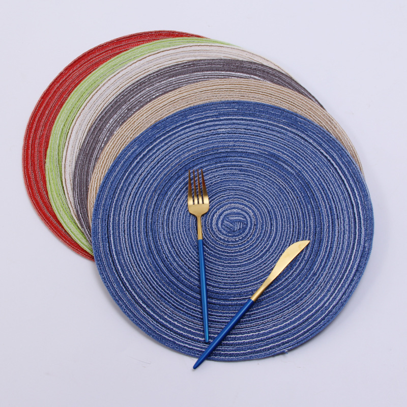 cotton yarn round table mat westernstyle food mat handwoven nonslip antisoup plate bowl mat cup heat insulation pad cotton yarn round table mat westernstyle food mat handwoven nonslip antisoup plate bowl mat cup heat insulation pad