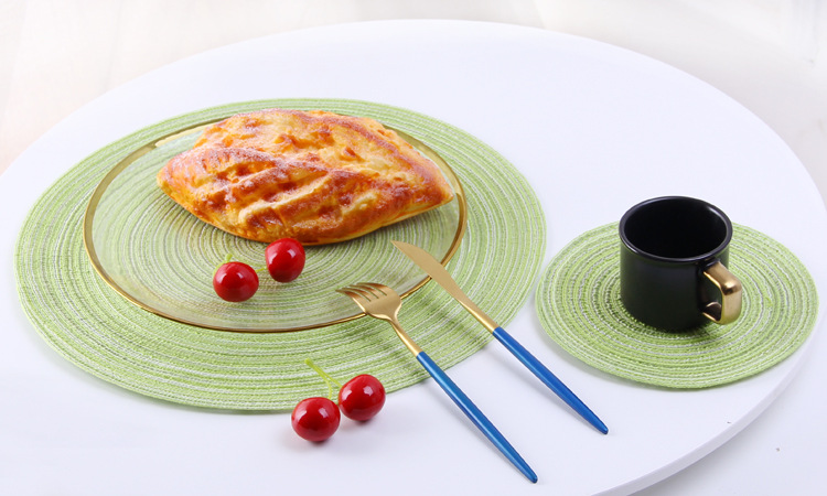 cotton yarn round table mat westernstyle food mat handwoven nonslip antisoup plate bowl mat cup heat insulation pad cotton yarn round table mat westernstyle food mat handwoven nonslip antisoup plate bowl mat cup heat insulation pad