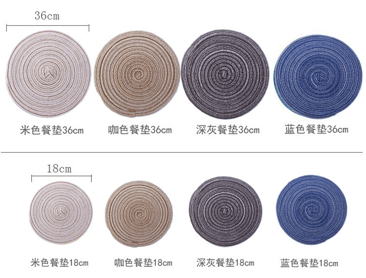 cotton yarn round table mat westernstyle food mat handwoven nonslip antisoup plate bowl mat cup heat insulation pad cotton yarn round table mat westernstyle food mat handwoven nonslip antisoup plate bowl mat cup heat insulation pad