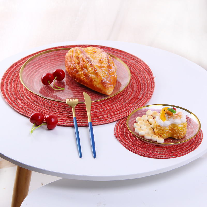 cotton yarn round table mat westernstyle food mat handwoven nonslip antisoup plate bowl mat cup heat insulation pad cotton yarn round table mat westernstyle food mat handwoven nonslip antisoup plate bowl mat cup heat insulation pad