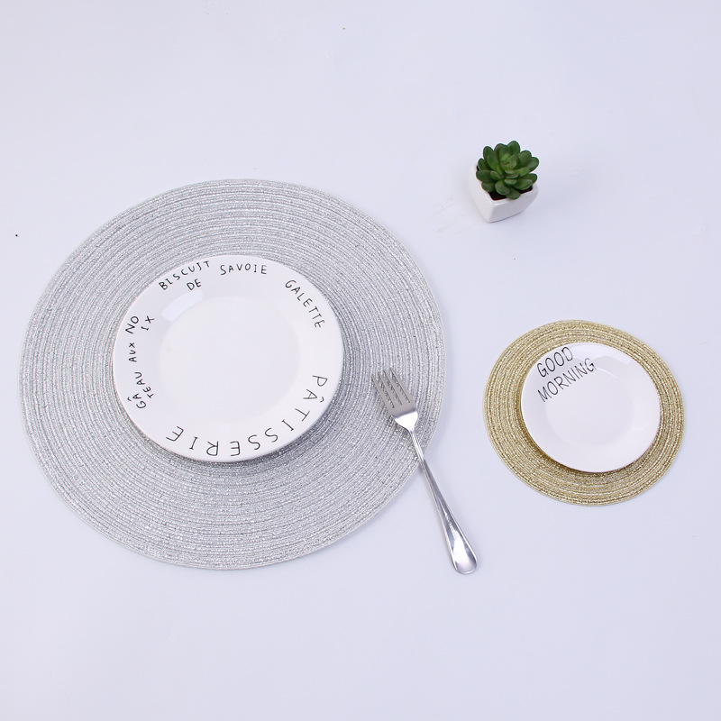 cotton yarn round table mat westernstyle food mat handwoven nonslip antisoup plate bowl mat cup heat insulation pad cotton yarn round table mat westernstyle food mat handwoven nonslip antisoup plate bowl mat cup heat insulation pad