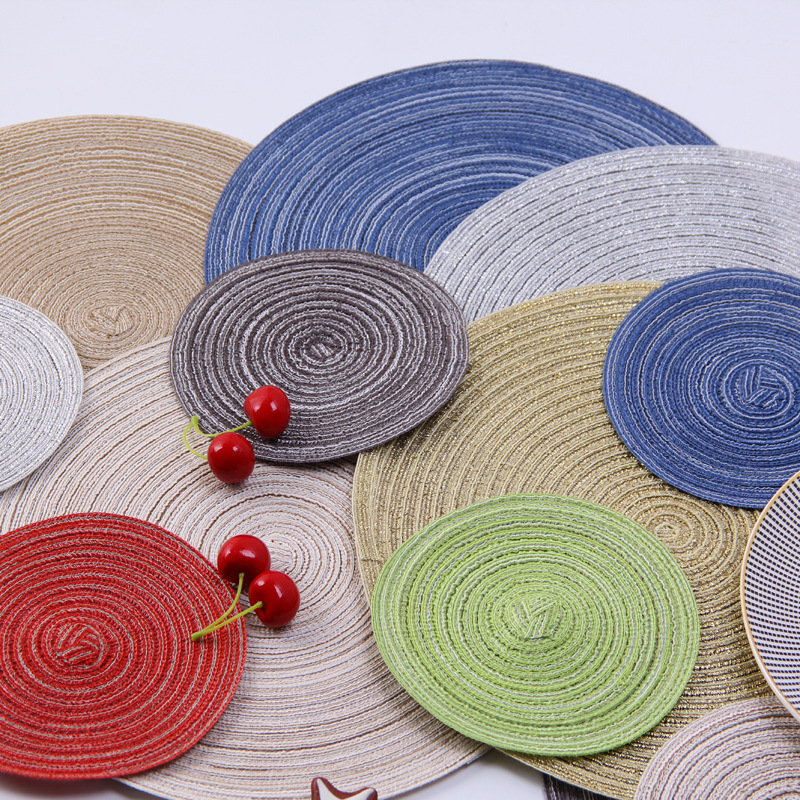 cotton yarn round table mat westernstyle food mat handwoven nonslip antisoup plate bowl mat cup heat insulation pad cotton yarn round table mat westernstyle food mat handwoven nonslip antisoup plate bowl mat cup heat insulation pad