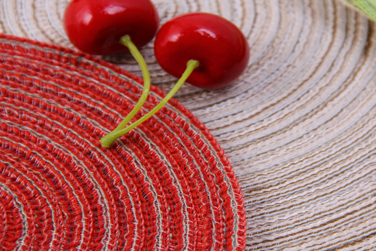 cotton yarn round table mat westernstyle food mat handwoven nonslip antisoup plate bowl mat cup heat insulation pad cotton yarn round table mat westernstyle food mat handwoven nonslip antisoup plate bowl mat cup heat insulation pad