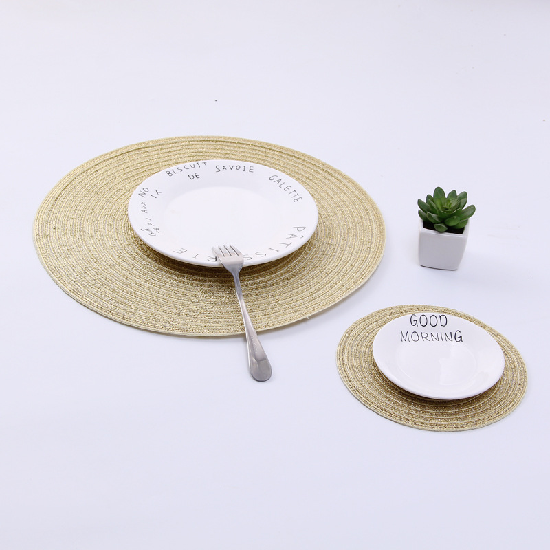 cotton yarn round table mat westernstyle food mat handwoven nonslip antisoup plate bowl mat cup heat insulation pad cotton yarn round table mat westernstyle food mat handwoven nonslip antisoup plate bowl mat cup heat insulation pad