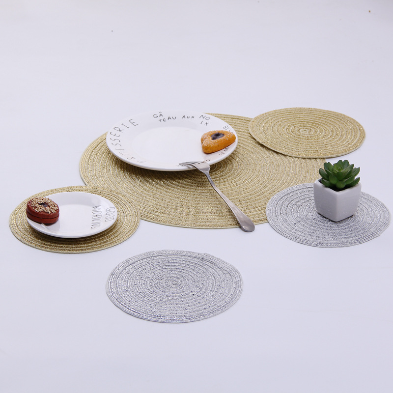 cotton yarn round table mat westernstyle food mat handwoven nonslip antisoup plate bowl mat cup heat insulation pad cotton yarn round table mat westernstyle food mat handwoven nonslip antisoup plate bowl mat cup heat insulation pad