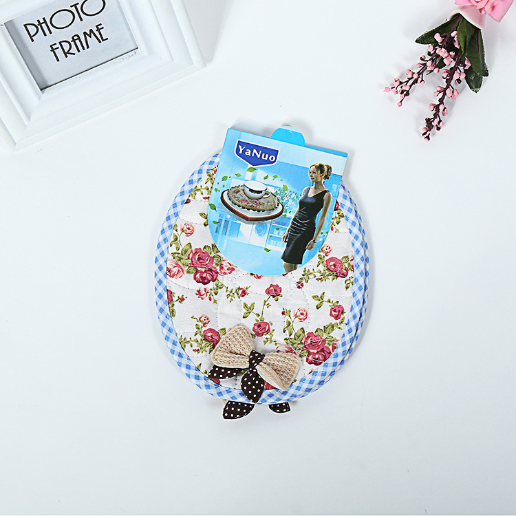Manufacturer direct kitchen household heat insulation pad coasters pad multi-color oval cotton pad thickened high temperature resistant wholesale Manufacturer direct kitchen household heat insulation pad coasters pad multi-color oval cotton pad thickened high temperature resistant wholesale