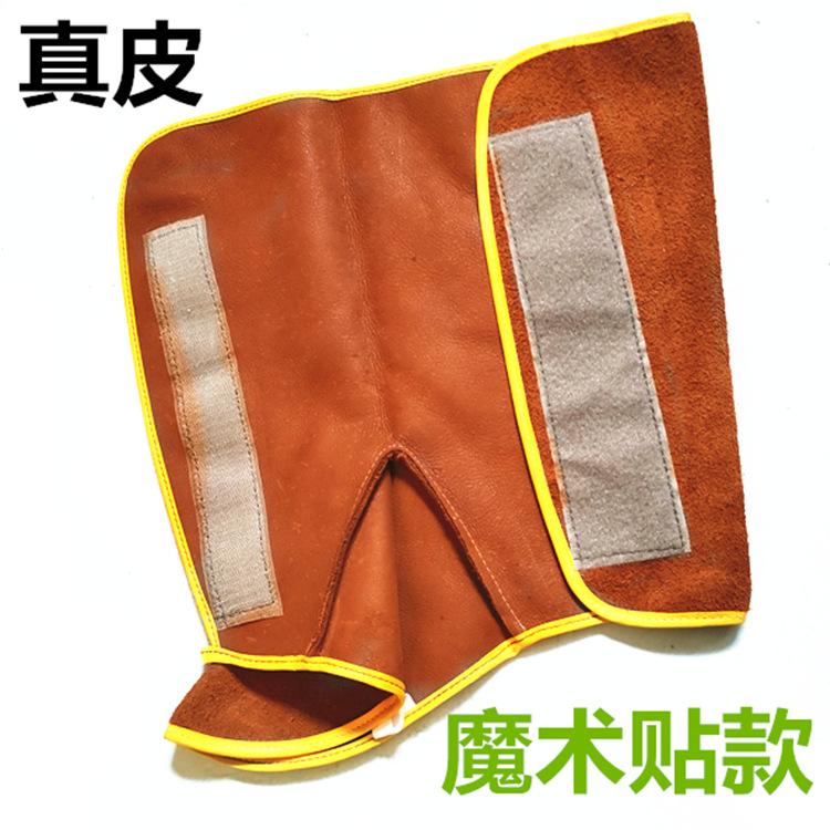 Cowhide Protection Booties Welding Welder Protection Knee Pad Leg Pad Booties Foot Cover Wear-Resistant Heat Insulation Anti-Scald Fireproof Flower Splash