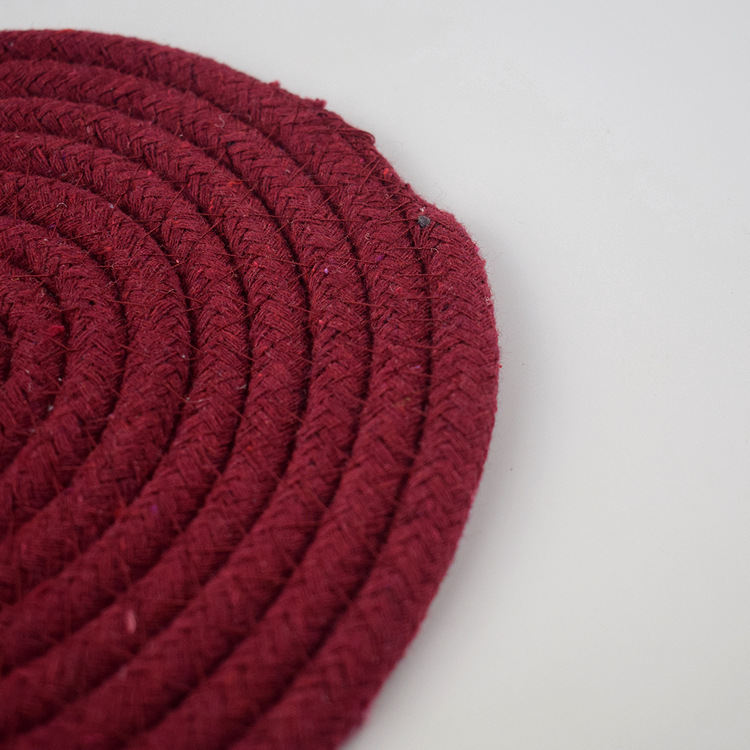 Factory Direct Sales Coasters Heat Insulation Anti-Scald Coaster Non-Slip Stain-Resistant Dog Coasters Cotton String Pet Bowl Pad Coasters Customization