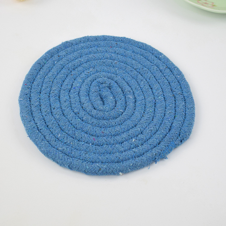 Factory Direct Sales Coasters Heat Insulation Anti-Scald Coaster Non-Slip Stain-Resistant Dog Coasters Cotton String Pet Bowl Pad Coasters Customization