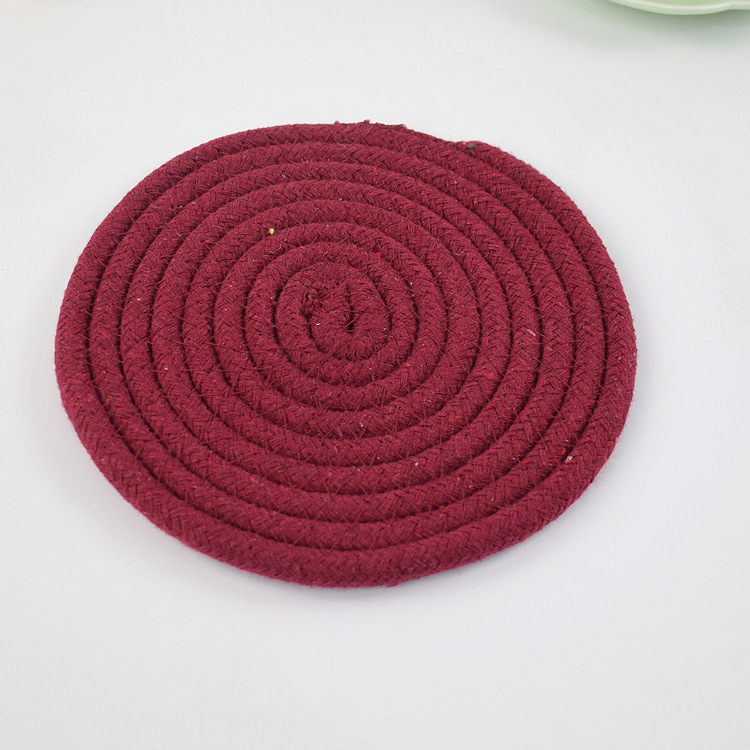 Factory Direct Sales Coasters Heat Insulation Anti-Scald Coaster Non-Slip Stain-Resistant Dog Coasters Cotton String Pet Bowl Pad Coasters Customization