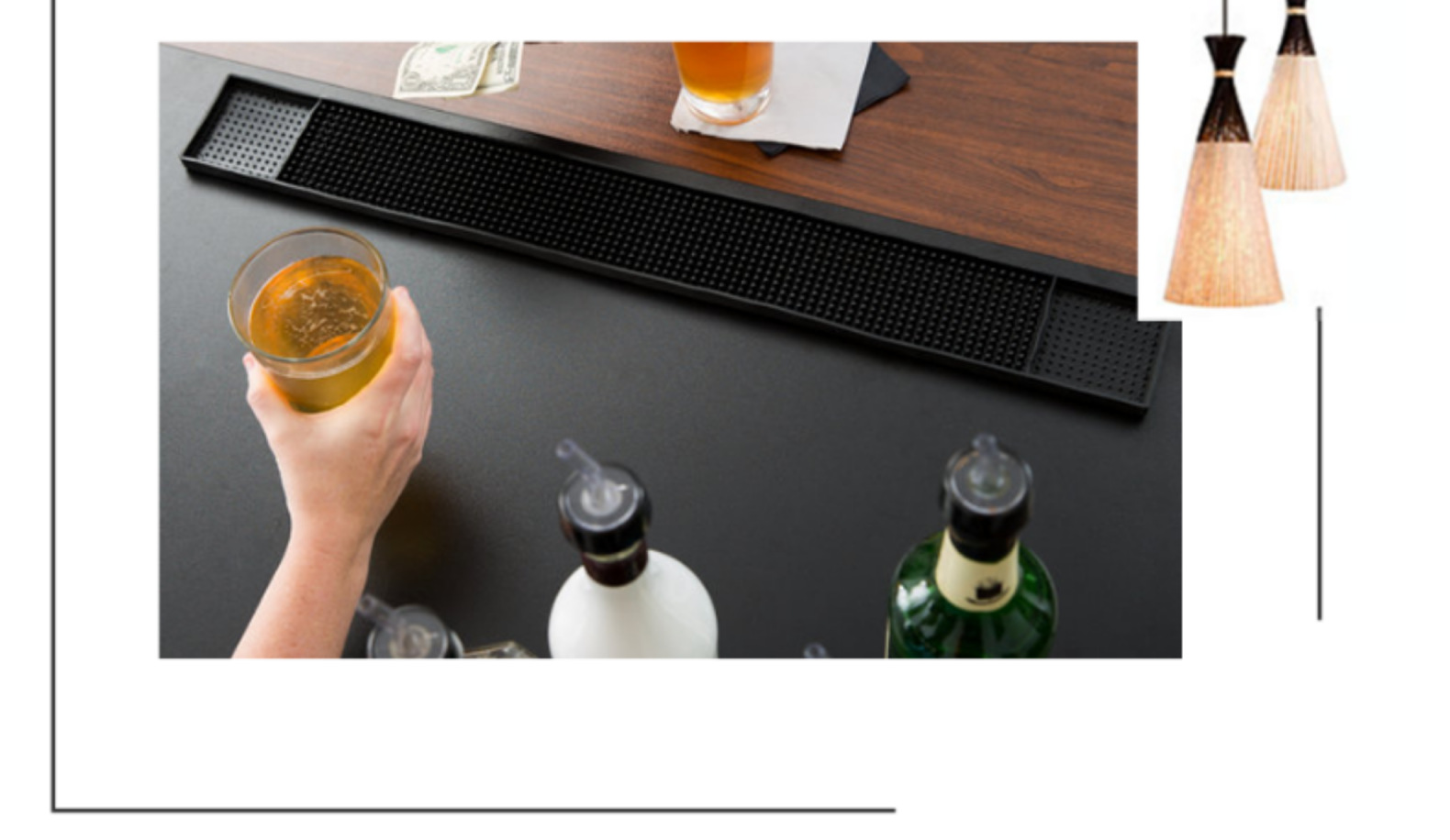 Factory Direct PVC Rubber Bar Pad Non-Slip Mat Desktop Bar Table Mat Heat Insulation Tea Set Water Draining Pad Spot Bar Mat