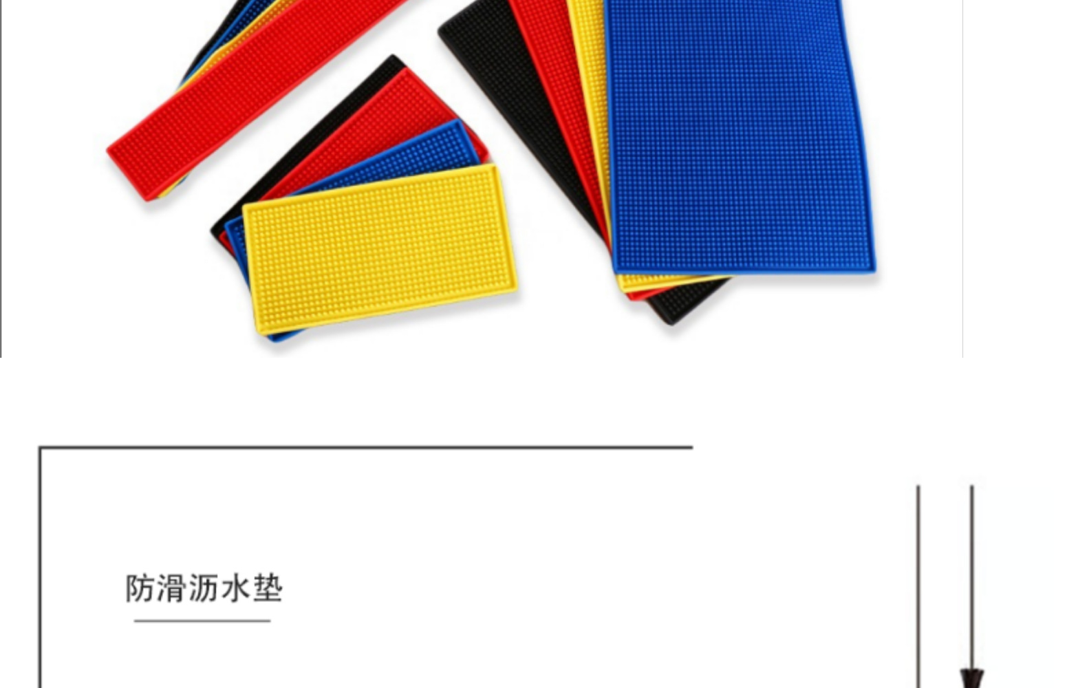 Factory Direct PVC Rubber Bar Pad Non-Slip Mat Desktop Bar Table Mat Heat Insulation Tea Set Water Draining Pad Spot Bar Mat