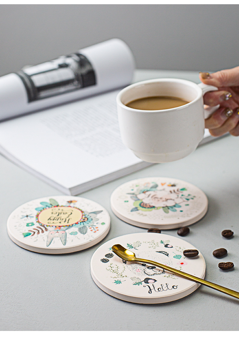 Diatomite Diatom Ooze Water Absorbent Coaster Moisture Absorption Teacup Mat Heat Insulation round Hydrophilic Pad Custom Logo Factory Direct Sales Diatomite Diatom Ooze Water Absorbent Coaster Moisture Absorption Teacup Mat Heat Insulation round Hydrophilic Pad Custom Logo Factory Direct Sales