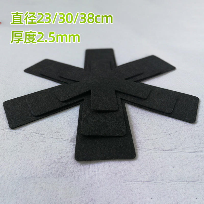 the thickened six claw fish type nonwoven antihot pot pad heat insulation pot bottom protection printed felt pot pad