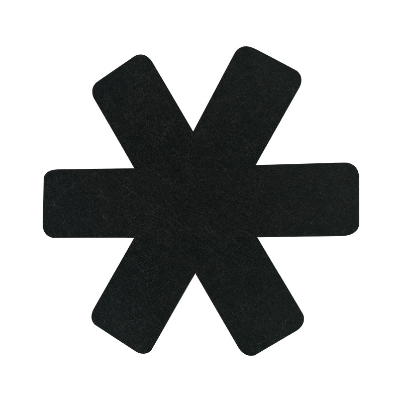 the thickened six claw fish type nonwoven antihot pot pad heat insulation pot bottom protection printed felt pot pad