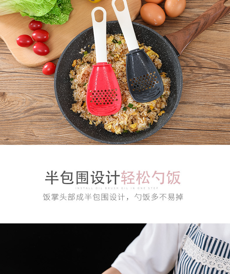 Kitchen Multi-Functional Grinding Spoon Mash Drain Colander Grinding Ginger and Garlic Spoon Mashed Potatoes Spatula Kitchen Multi-Functional Grinding Spoon Mash Drain Colander Grinding Ginger and Garlic Spoon Mashed Potatoes Spatula