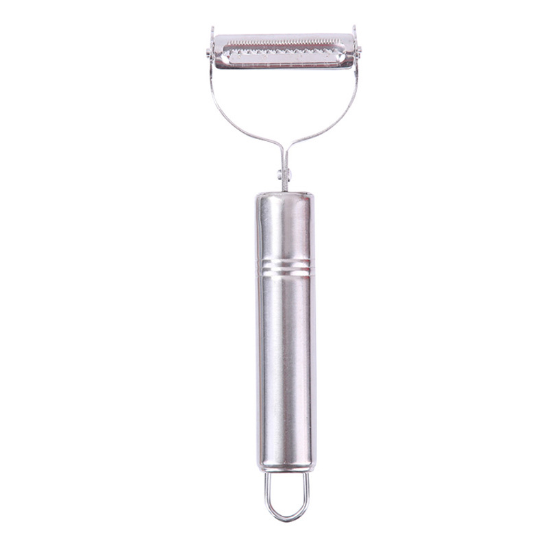 Stainless Steel Smiley Peeler Grater Multi-Functional Double-Headed Fruit Peeling Knife Vegetable and Fruit Paring Knife Kitchen Gadget