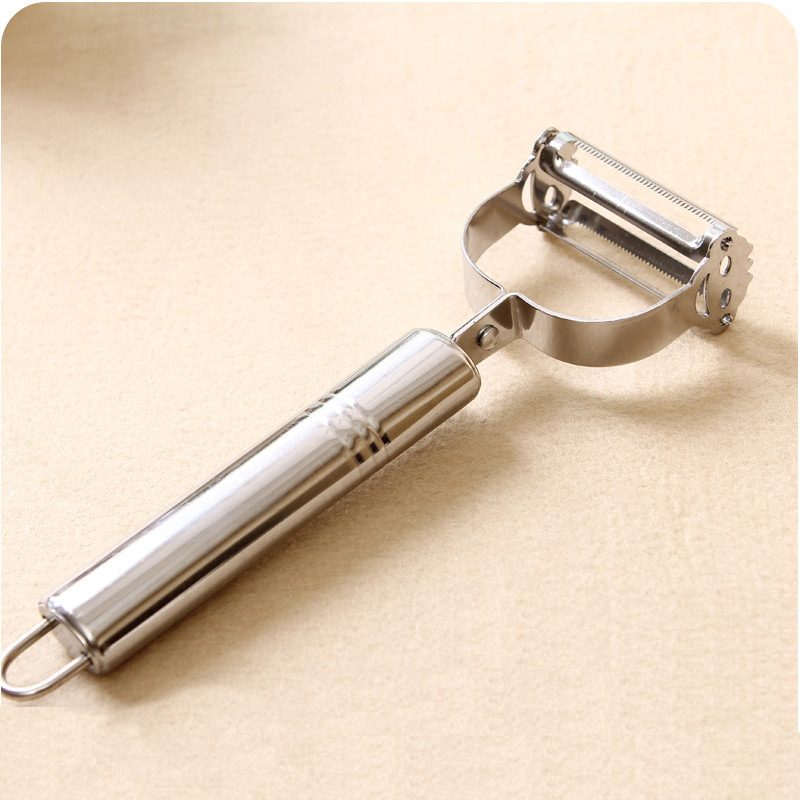 Stainless Steel Smiley Peeler Grater Multi-Functional Double-Headed Fruit Peeling Knife Vegetable and Fruit Paring Knife Kitchen Gadget