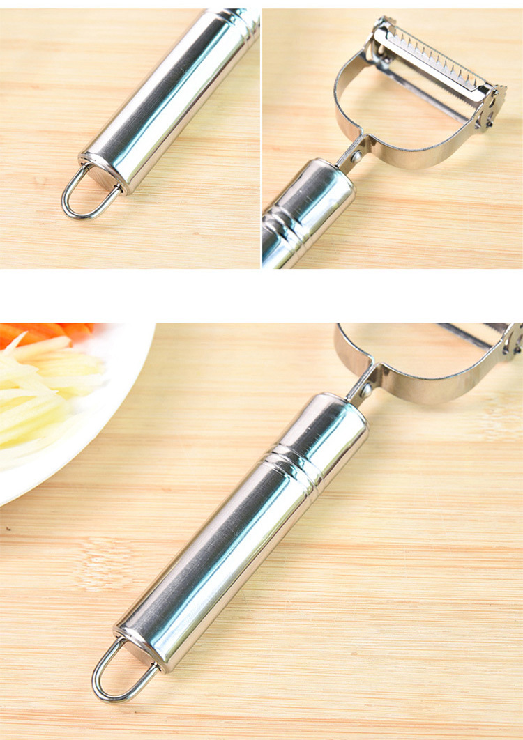 Stainless Steel Smiley Peeler Grater Multi-Functional Double-Headed Fruit Peeling Knife Vegetable and Fruit Paring Knife Kitchen Gadget Stainless Steel Smiley Peeler Grater Multi-Functional Double-Headed Fruit Peeling Knife Vegetable and Fruit Paring Knife Kitchen Gadget