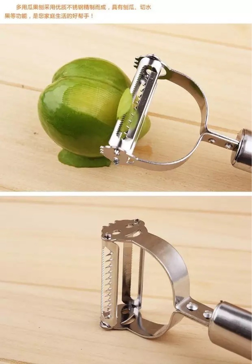 Multi-Functional Stainless Steel Smiley Face Fruit Peeling Knife Apple Peeler Potato Paring Knife