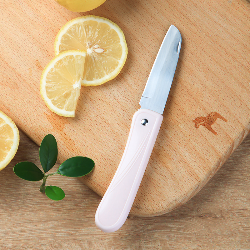 Stainless steel folding fruit knife household portable pocket knife kitchen knife paring knife melon and fruit knife