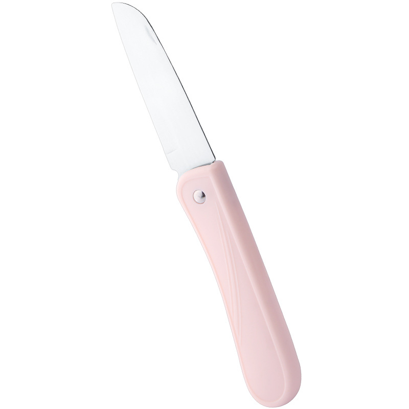 Stainless steel folding fruit knife household portable pocket knife kitchen knife paring knife melon and fruit knife
