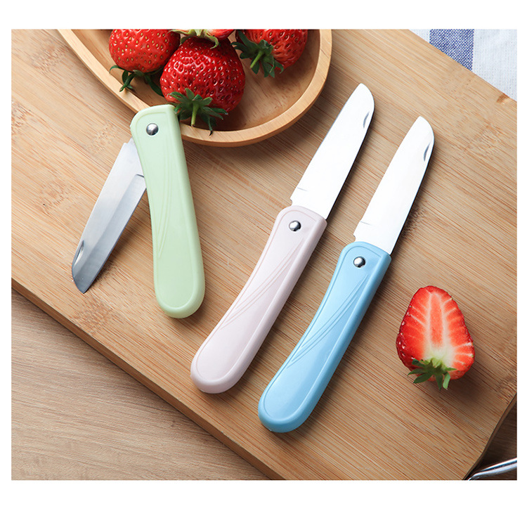 Stainless steel folding fruit knife household portable pocket knife kitchen knife paring knife melon and fruit knife Stainless steel folding fruit knife household portable pocket knife kitchen knife paring knife melon and fruit knife