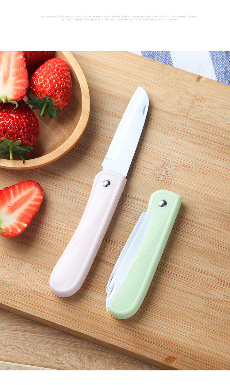 Stainless steel folding fruit knife household portable pocket knife kitchen knife paring knife melon and fruit knife Stainless steel folding fruit knife household portable pocket knife kitchen knife paring knife melon and fruit knife