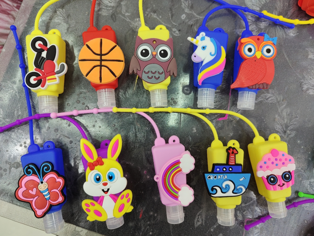 Cartoon Silicone Case Hand Sanitizer Fire Extinguisher Bottles Disinfectant Fire Extinguisher Bottles 30ml Package Processing Special Offer