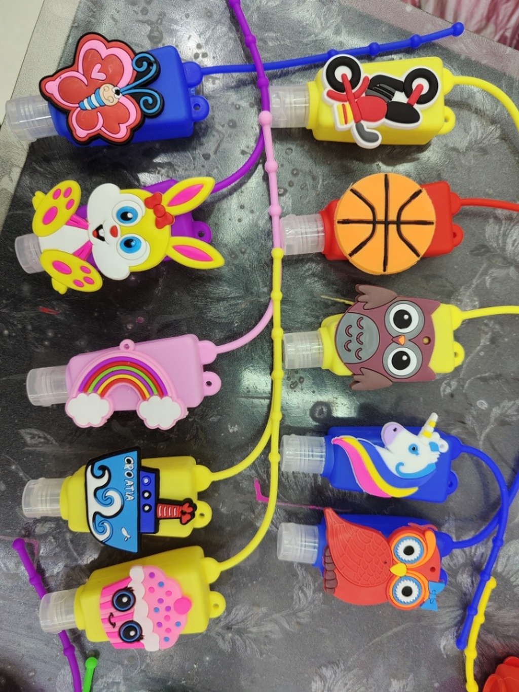 Cartoon Silicone Case Hand Sanitizer Fire Extinguisher Bottles Disinfectant Fire Extinguisher Bottles 30ml Package Processing Special Offer