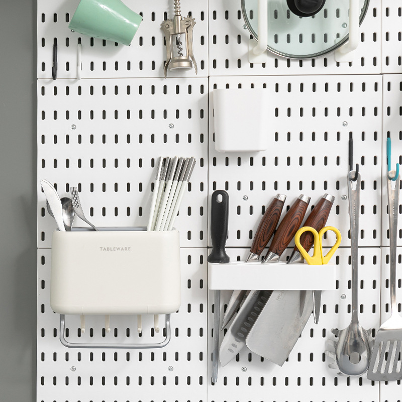 Punch-Free Household Wire-Wrap Board Wall Dormitory Kitchen Bathroom Wall Shelf Shelf Wall Storage Hook Rack
