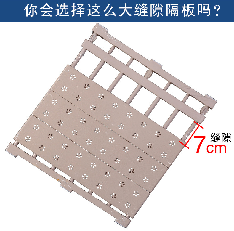 Retractable Wardrobe Storage Layered Partition Punch-Free Wall Mounted Storage Rack Kitchen Bathroom Shelf Dormitory Fantastic