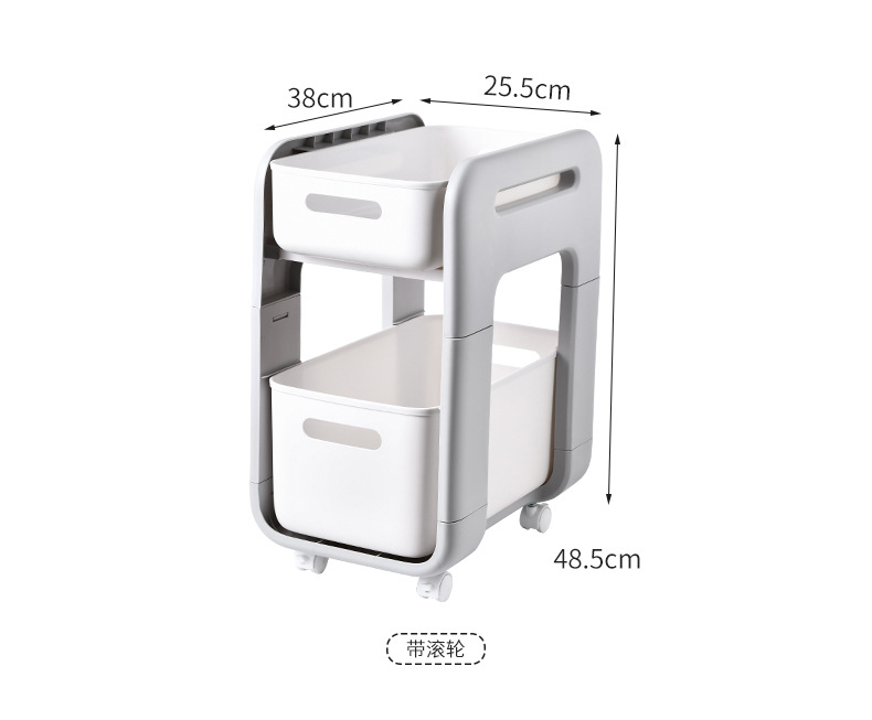 Kitchen Shelf Countertop Drawer Seasoning Rack Bathroom Wash Supplies Double Storage Sink Drawer Shelf