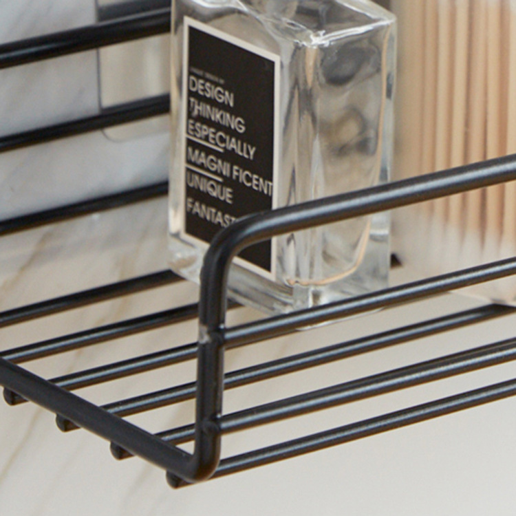 Punch-Free Kitchen Storage Rack Bathroom Hanging Basket Article Storage Shelf Bathroom Storage Rack Wall-Mounted Organizing Rack