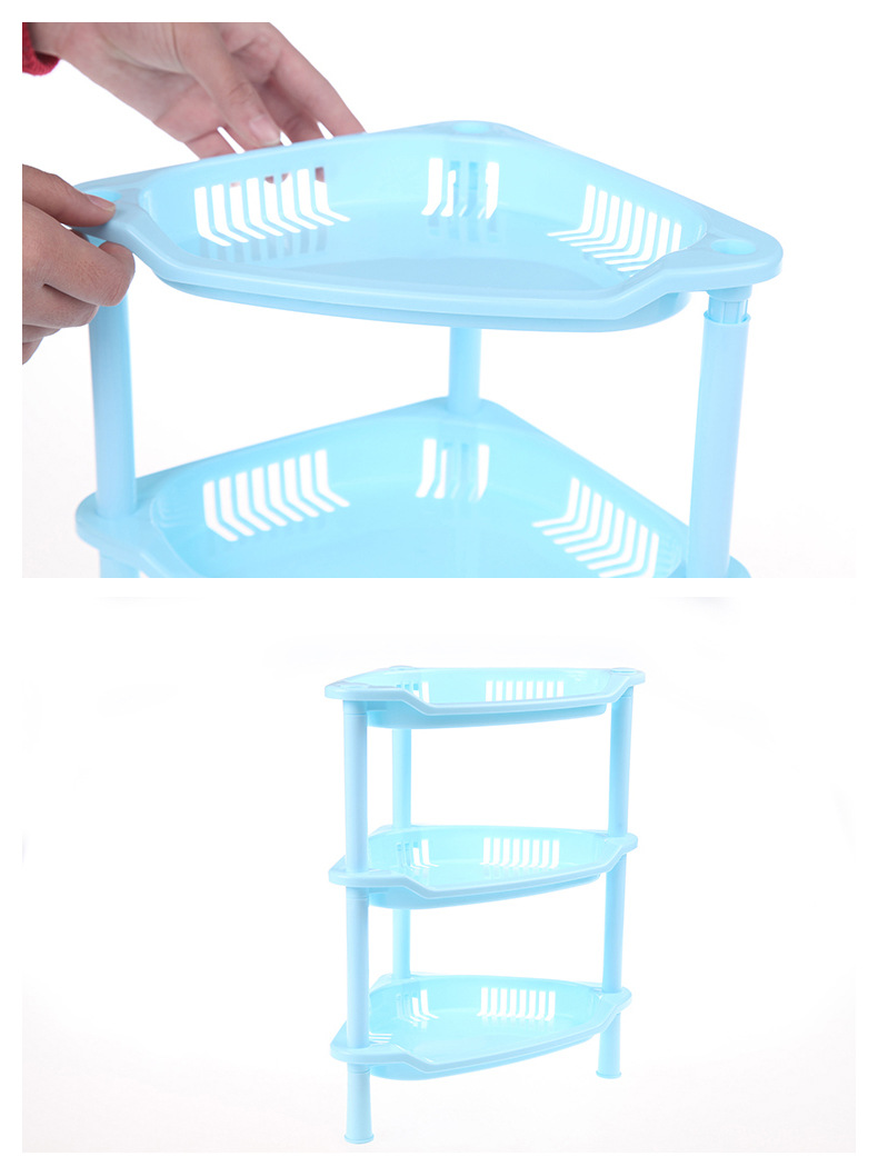 Bathroom Three-Layer Rectangular Storage Rack Bathroom Storage Rack Kitchen Storage Shelf Plastic Floor-Type Tripod Wholesale Bathroom Three-Layer Rectangular Storage Rack Bathroom Storage Rack Kitchen Storage Shelf Plastic Floor-Type Tripod Wholesale