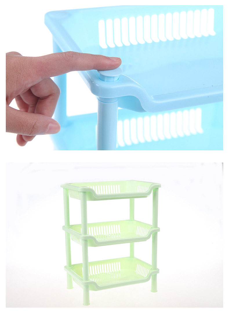 Bathroom Three-Layer Rectangular Storage Rack Bathroom Storage Rack Kitchen Storage Shelf Plastic Floor-Type Tripod Wholesale Bathroom Three-Layer Rectangular Storage Rack Bathroom Storage Rack Kitchen Storage Shelf Plastic Floor-Type Tripod Wholesale