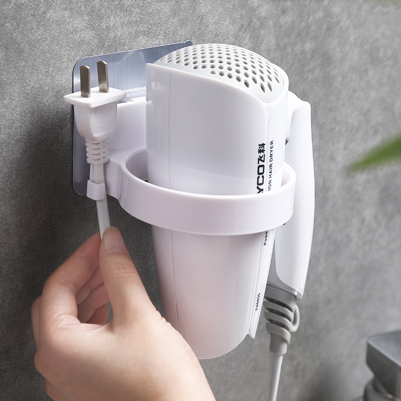 Non-punch household bathroom shelf wall hanging Storage rack hair dryer rack