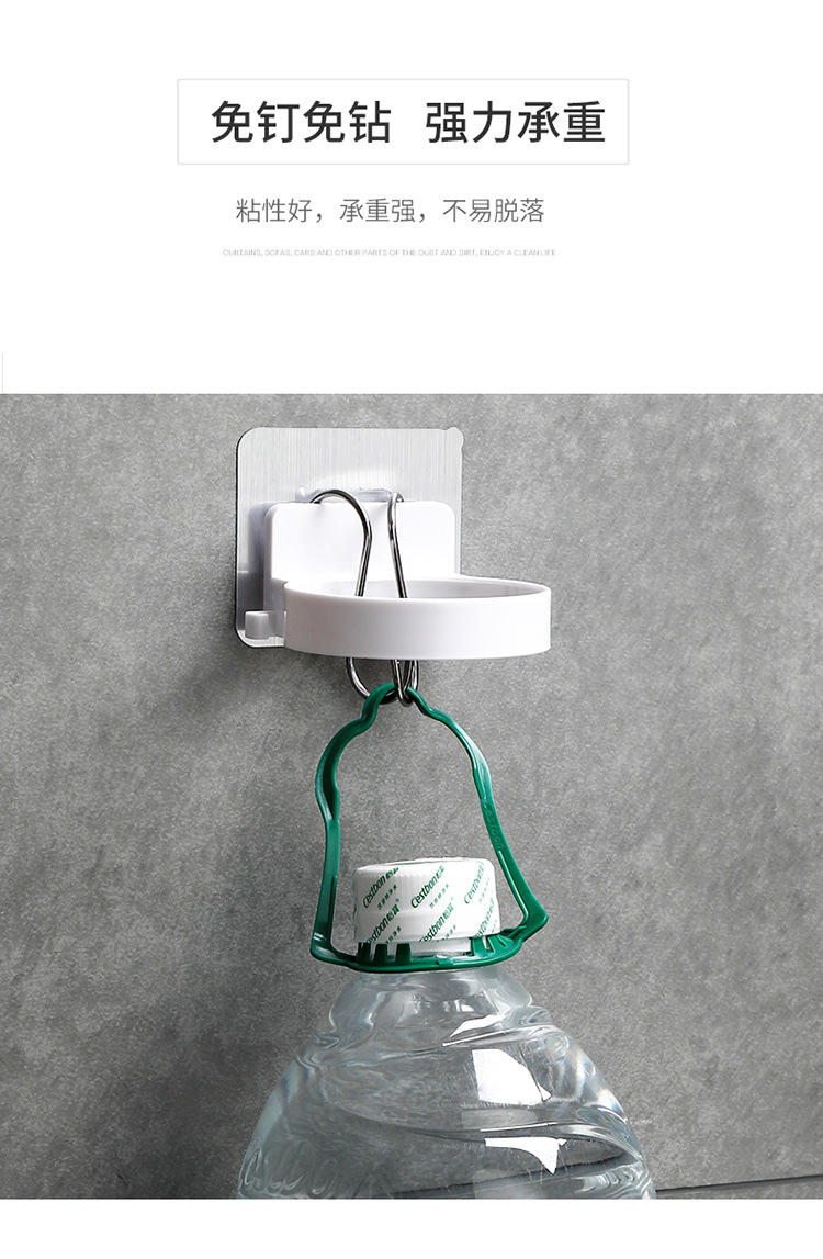 Non-punch household bathroom shelf wall hanging Storage rack hair dryer rack Non-punch household bathroom shelf wall hanging Storage rack hair dryer rack