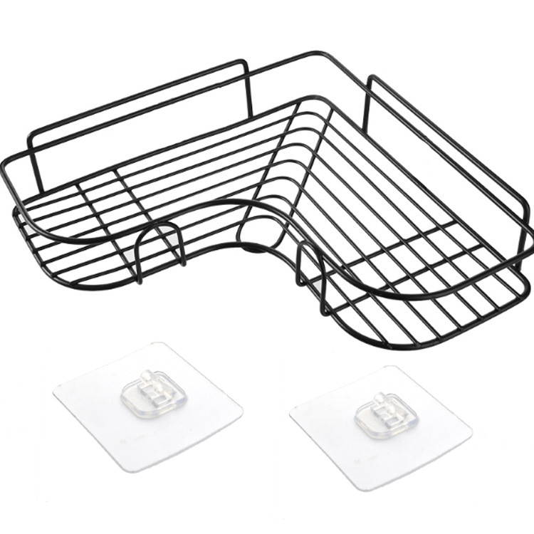 Bathroom Punch-Free Corner Shelf Toilet Utensils Iron Storage Rack Kitchen Three Angle Frame Bathroom Angle Frame