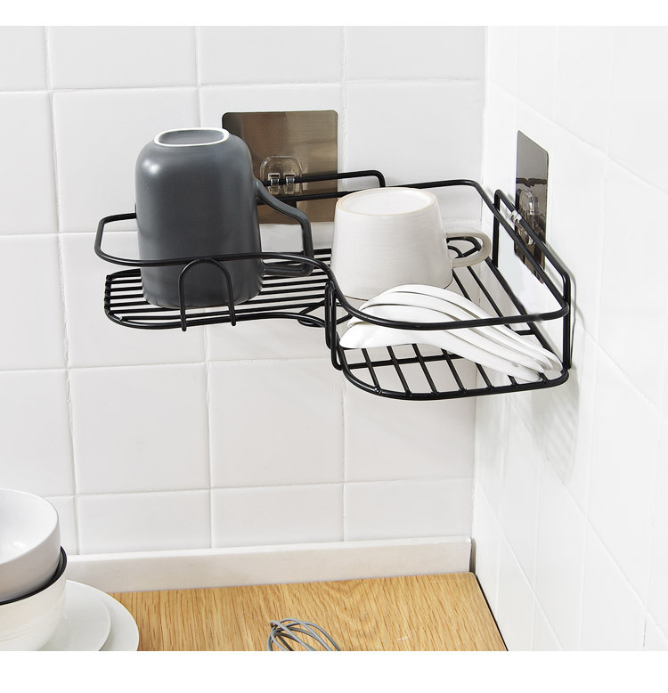 Bathroom Punch-Free Corner Shelf Toilet Utensils Iron Storage Rack Kitchen Three Angle Frame Bathroom Angle Frame Bathroom Punch-Free Corner Shelf Toilet Utensils Iron Storage Rack Kitchen Three Angle Frame Bathroom Angle Frame