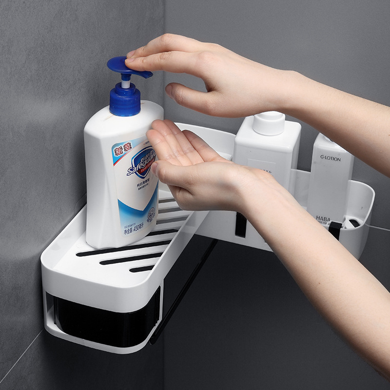 Bathroom Kitchen Corner Shelf Bathroom Corner Punch-Free Storage Rack Bathroom Wash Supplies Storage Rack