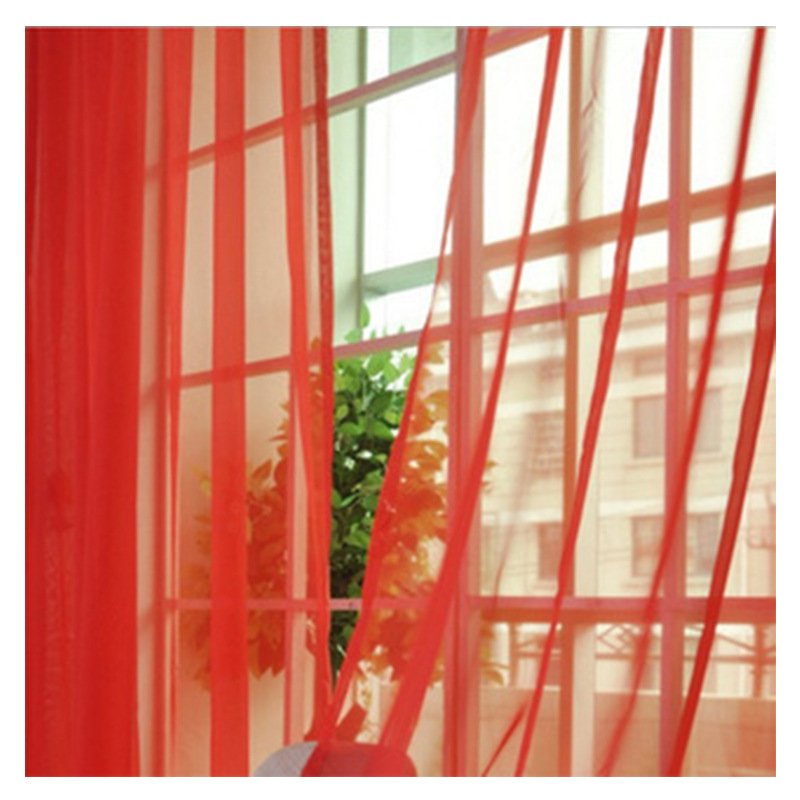  Wedding Solid Color Glass Screen Transparent Mesh Curtains Ready-Made Curtain Wholesale Cross