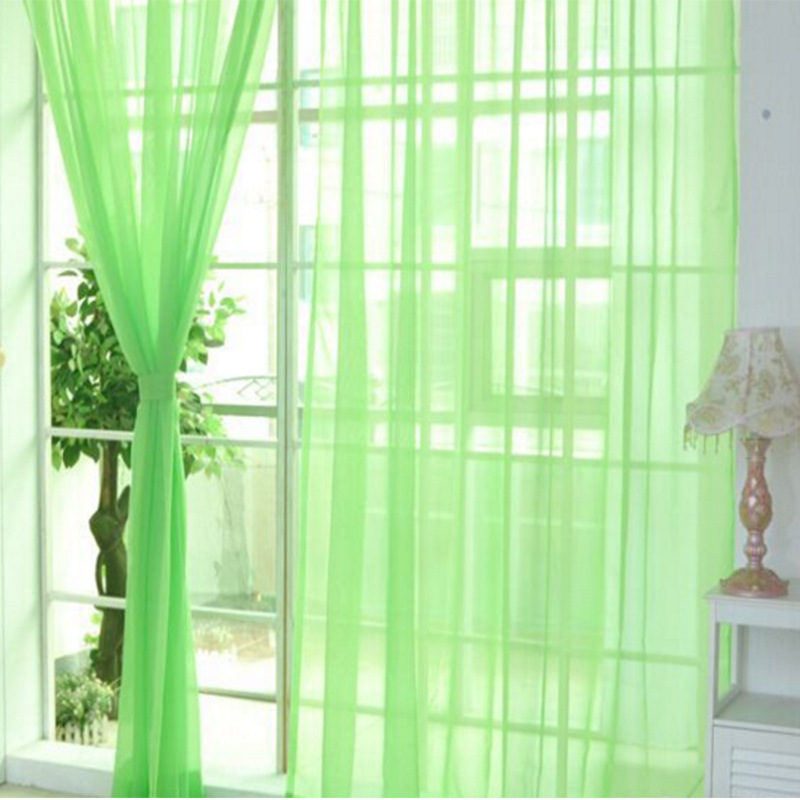  Wedding Solid Color Glass Screen Transparent Mesh Curtains Ready-Made Curtain Wholesale Cross