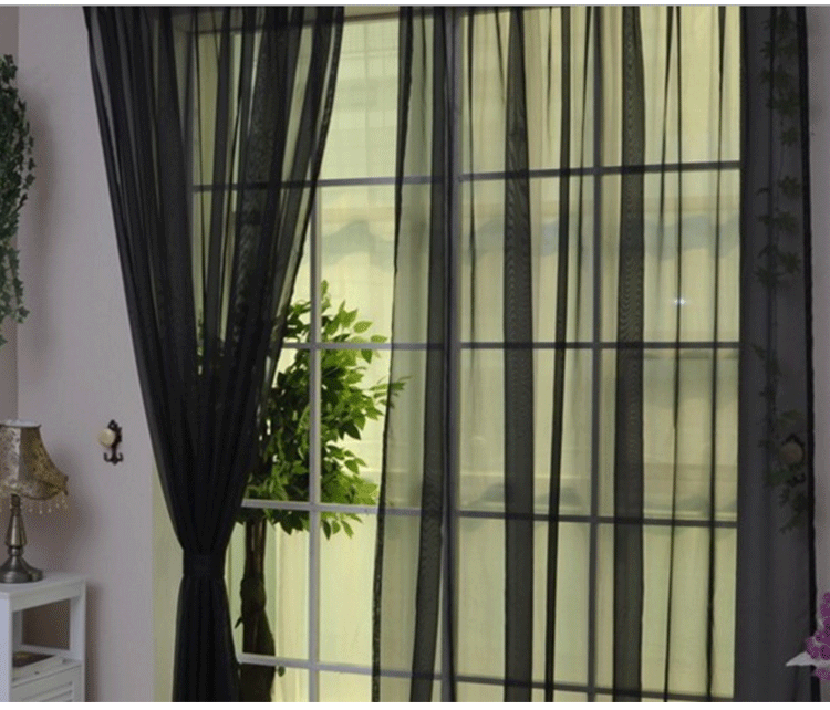 Wedding Solid Color Glass Screen Transparent Mesh Curtains Ready-Made Curtain Wholesale Cross Wedding Solid Color Glass Screen Transparent Mesh Curtains Ready-Made Curtain Wholesale Cross