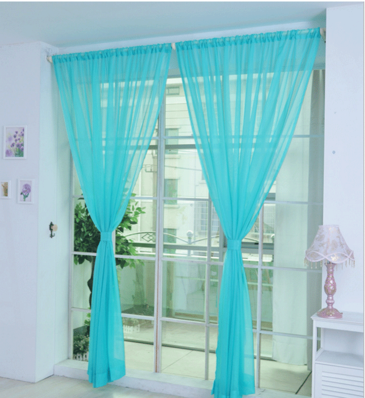Wedding Solid Color Glass Screen Transparent Mesh Curtains Ready-Made Curtain Wholesale Cross Wedding Solid Color Glass Screen Transparent Mesh Curtains Ready-Made Curtain Wholesale Cross