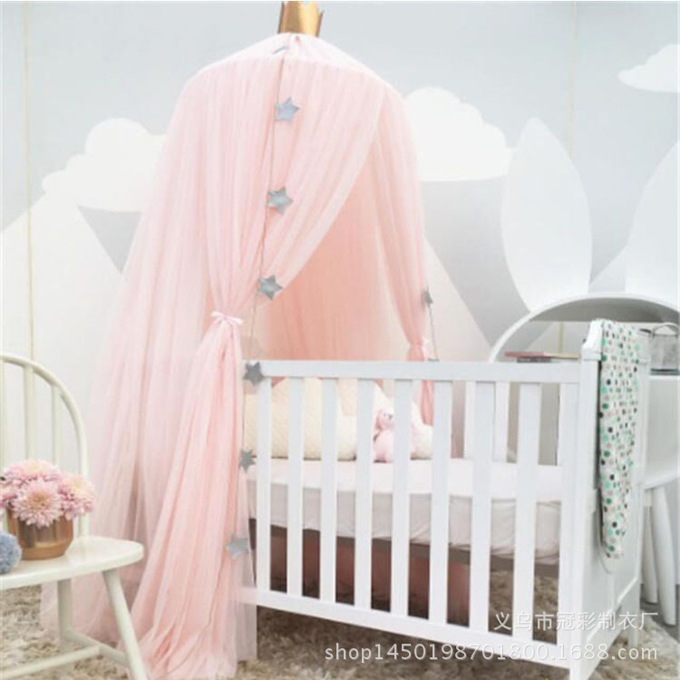  Ins Explosion Amazon Children&#039;s Room Dome Mosquito Nets and the Curtains Kid&#039;s Tent Bed Curtain Babies&#039; Mosquito Net