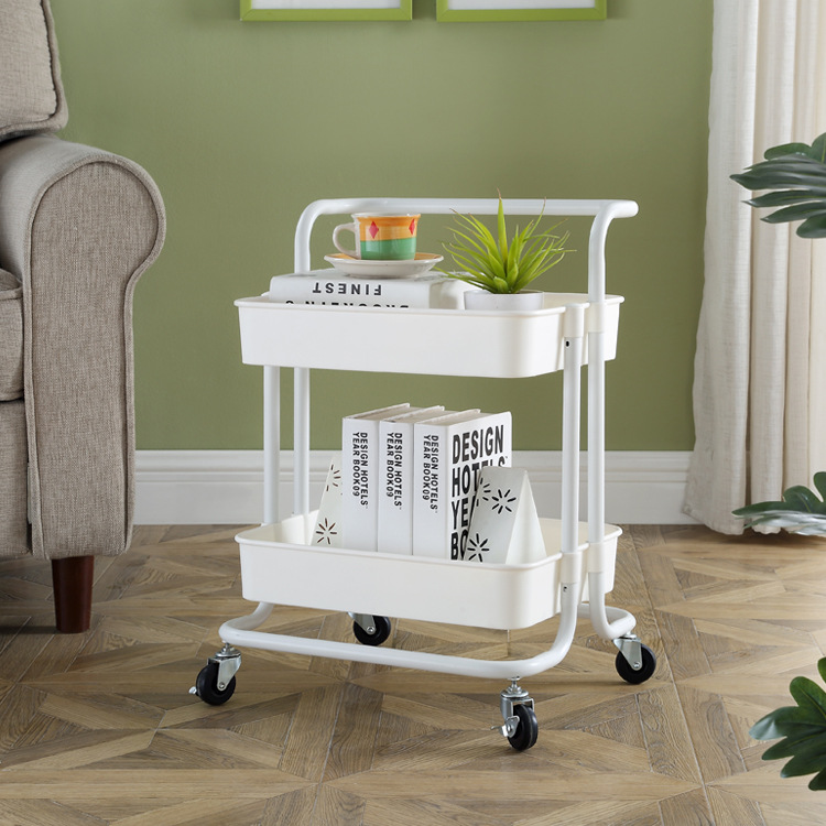 New Beauty Salon Storage Rack Bathroom Trolley Mobile Simple Kitchen Finishing Shelf Living Room Storage Trolley