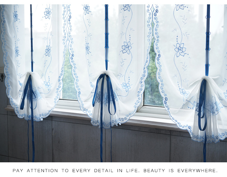Factory Processing Custom Wholesale Bedroom Lifting Curtain Mesh Curtains Embroidered Living Room Window Screen Roman Curtains Curtain Factory Processing Custom Wholesale Bedroom Lifting Curtain Mesh Curtains Embroidered Living Room Window Screen Roman Curtains Curtain