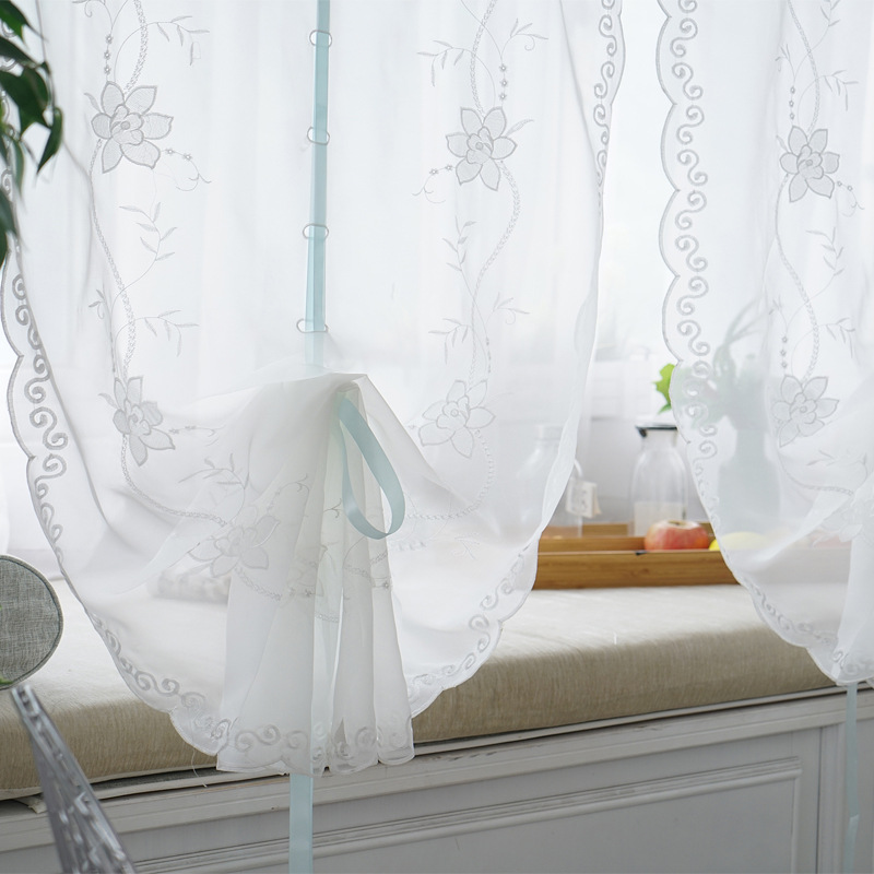 Factory Processing Custom Wholesale Bedroom Lifting Curtain Mesh Curtains Embroidered Living Room Window Screen Roman Curtains Curtain Factory Processing Custom Wholesale Bedroom Lifting Curtain Mesh Curtains Embroidered Living Room Window Screen Roman Curtains Curtain